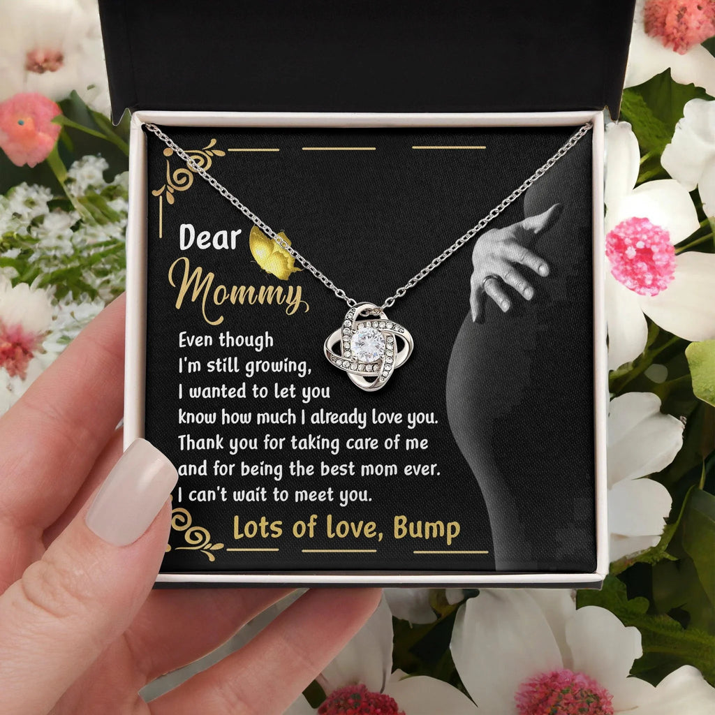 Dear Mommy You are the Best Mom Ever Lots of Love the from the Bump - Love Knot Necklace