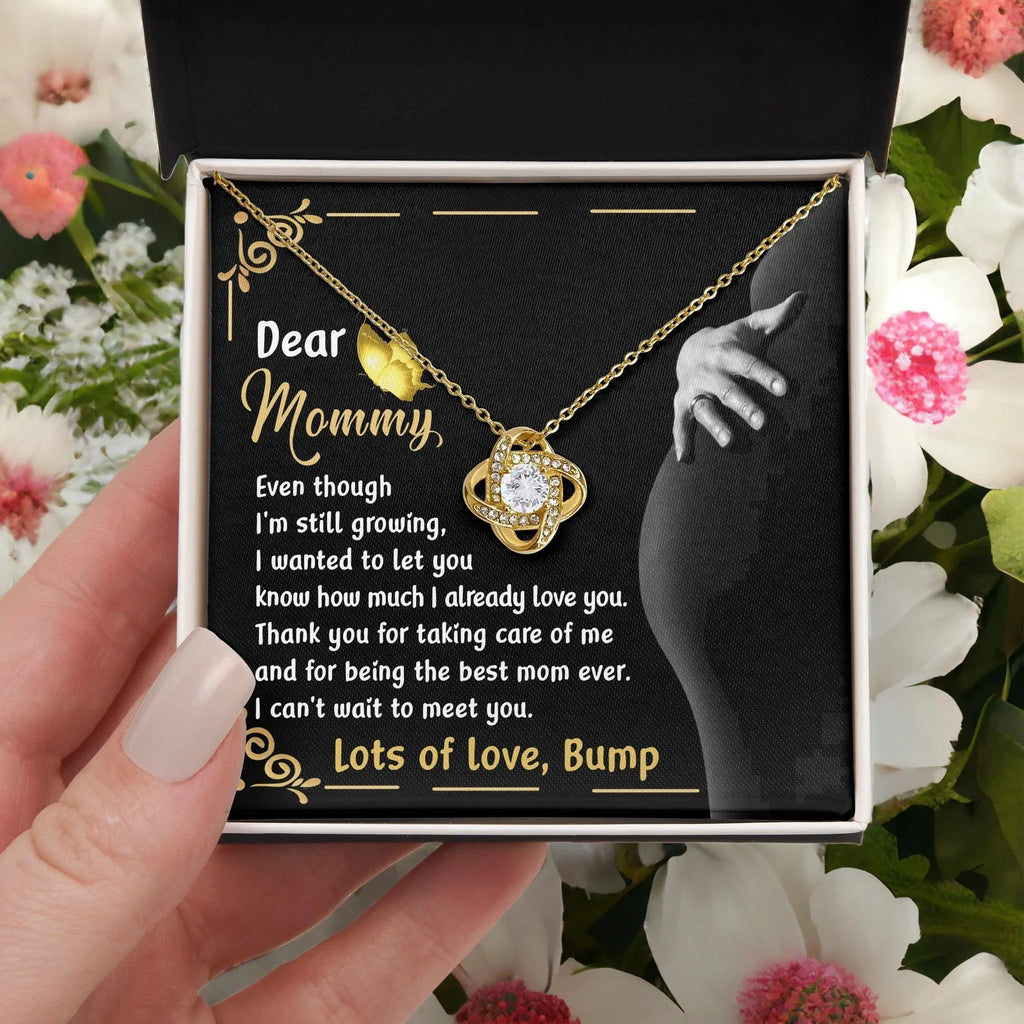 Dear Mommy You are the Best Mom Ever Lots of Love the from the Bump - Love Knot Necklace