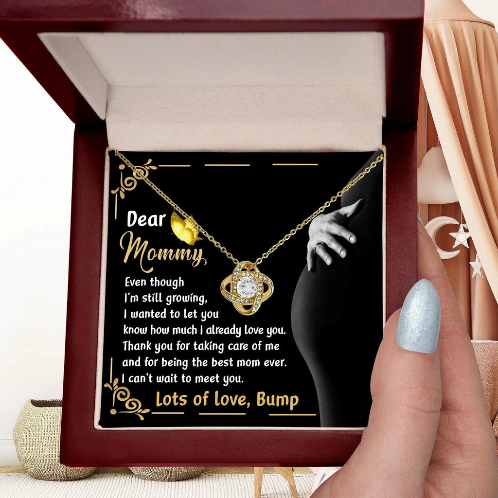 Dear Mommy You are the Best Mom Ever Lots of Love the from the Bump - Love Knot Necklace