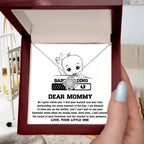 Dear Mommy Your Little One Can't Wait to See your Smile - Love Knot Necklace
