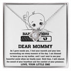 Dear Mommy Your Little One Can't Wait to See your Smile - Love Knot Necklace