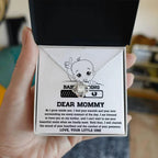 Dear Mommy Your Little One Can't Wait to See your Smile - Love Knot Necklace