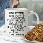 Funny Dog Mommy Mug - Coffee Mug, White with Colored Inside and Handle