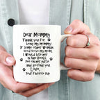 Funny Dog Mommy Mug - Coffee Mug, White with Colored Inside and Handle