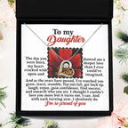 Daughter Birthday, Graduation, Christmas Inspirational Gift - A Deeper Love - Love Dancing Heart Pendant Necklace