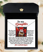 Daughter Birthday, Graduation, Christmas Inspirational Gift - A Deeper Love - Love Dancing Heart Pendant Necklace