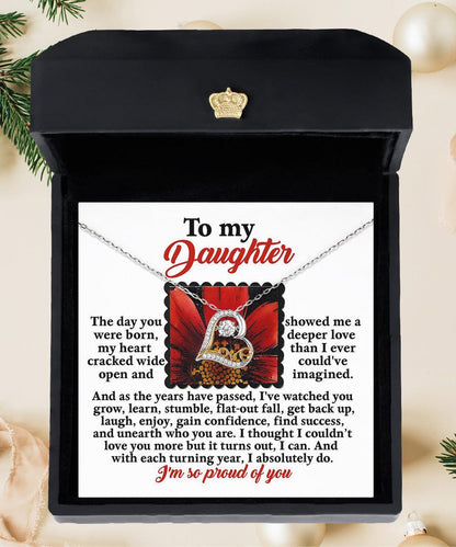 Daughter Birthday, Graduation, Christmas Inspirational Gift  - A Deeper Love - Love Dancing Heart Pendant Necklace - Mallard Moon Gift Shop