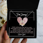 Apology Gift for Girlfriend, Wife, Soulmate - Sorry, Deeply In Love - Love Dancing Heart Pendant Necklace