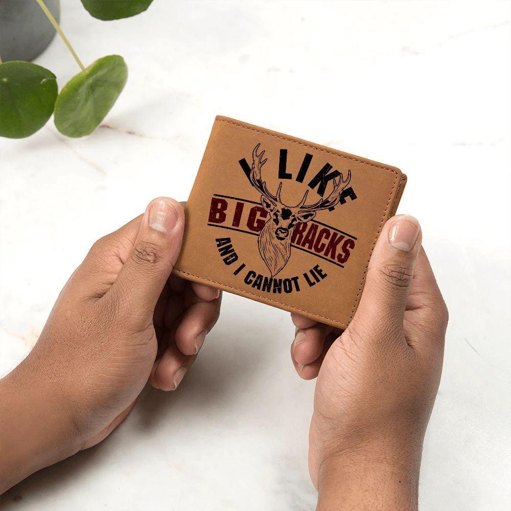 Deer Hunter Gift I Like Big Racks Leather Wallet