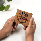 Deer Hunter Gift I Like Big Racks Leather Wallet