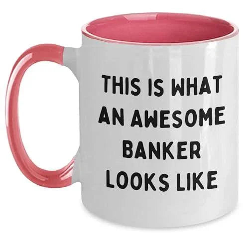 Funny Banker Gifts for Men and Women - Awesome Banker Looks Like Two Tone Coffee Mug, Christmas Unique Gift