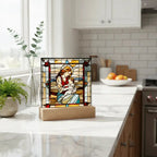 Mother and Baby - Stained Glass Style LED Acrylic Plaque – A Radiant Keepsake for New Moms and Mother's Day