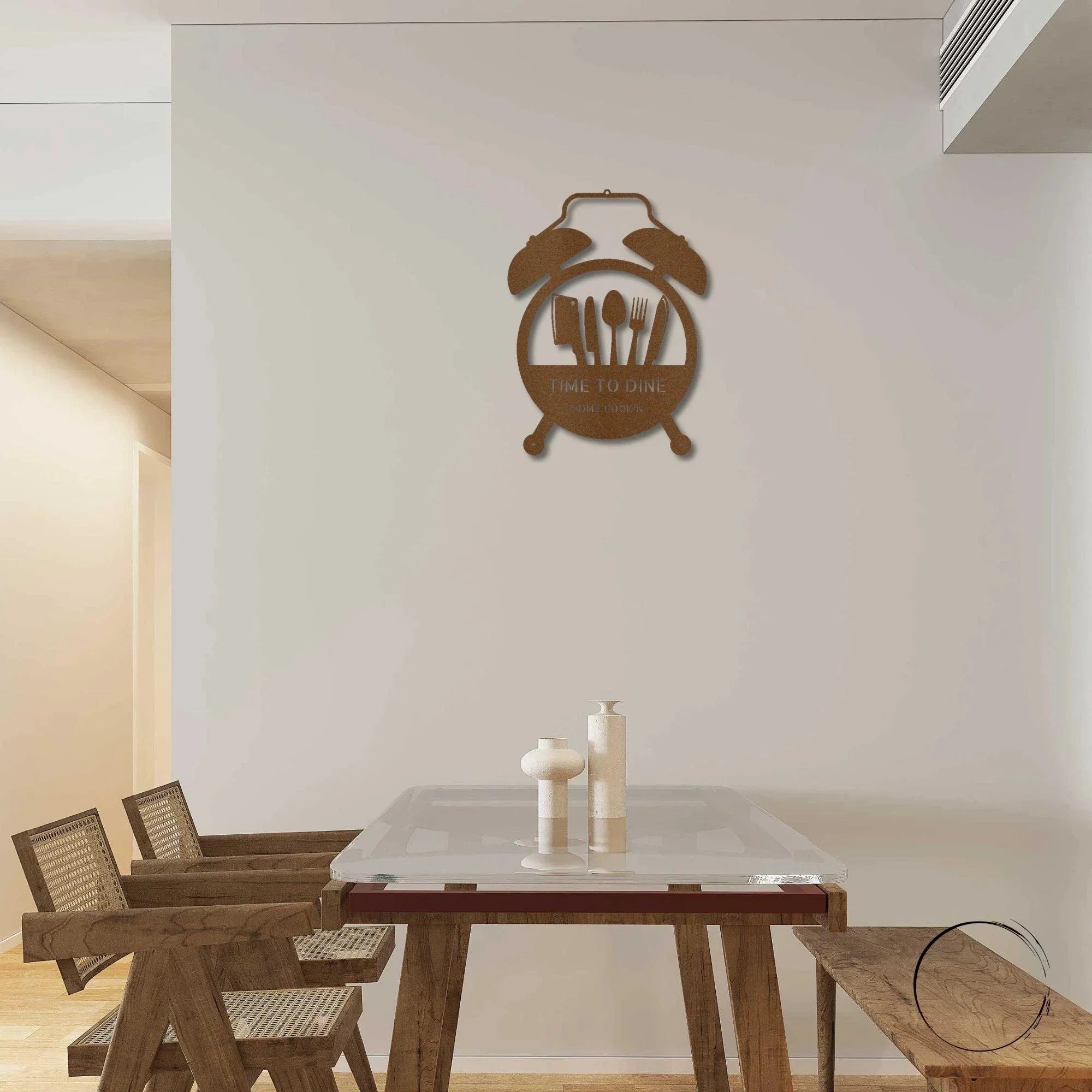 Food Time Kitchen Timer Custom Name Indoor Outdoor Steel Wall Sign
