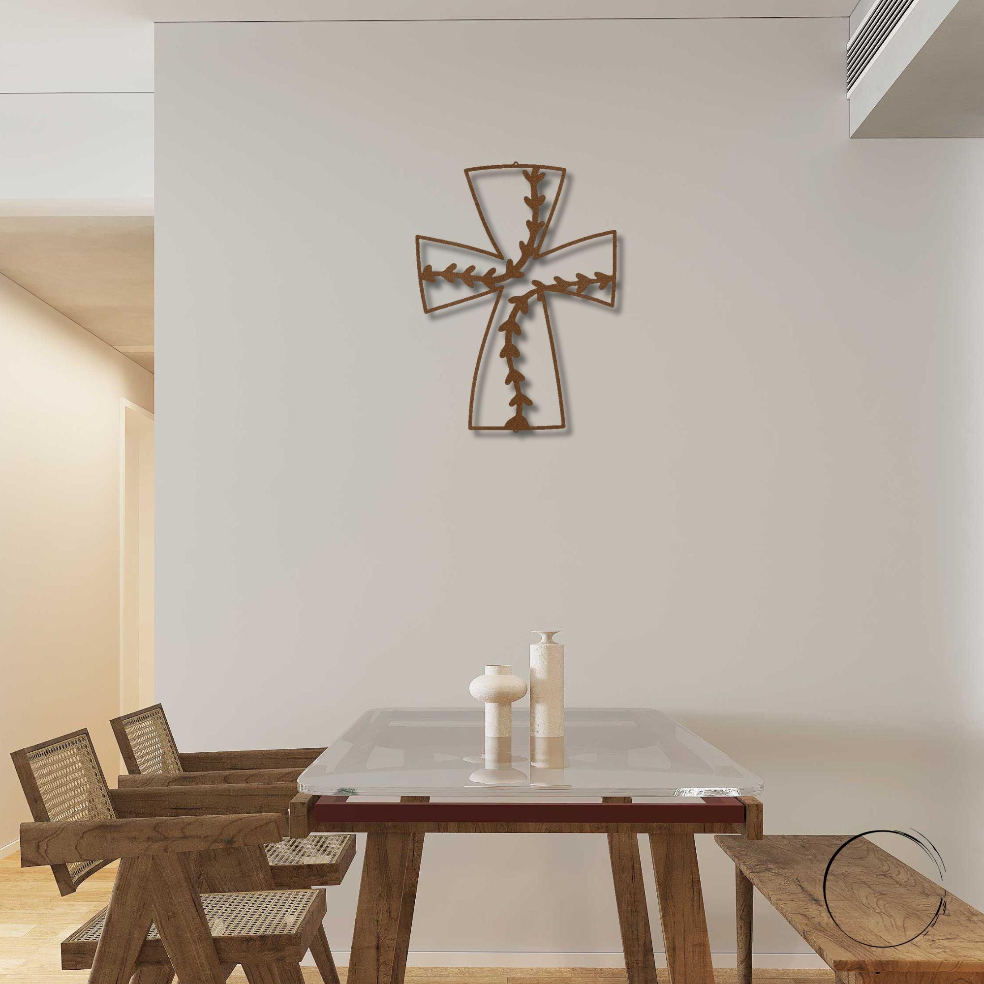 Faith In Baseball Cross Metal Art Wall Sign - Mallard Moon Gift Shop