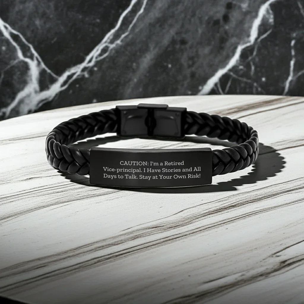 Funny Vice-principal Gifts: Interlaced Leather Bracelet for Him or Her, With Stories to Share and Memorable Days - Gifts from Friends, Family, or Coworkers