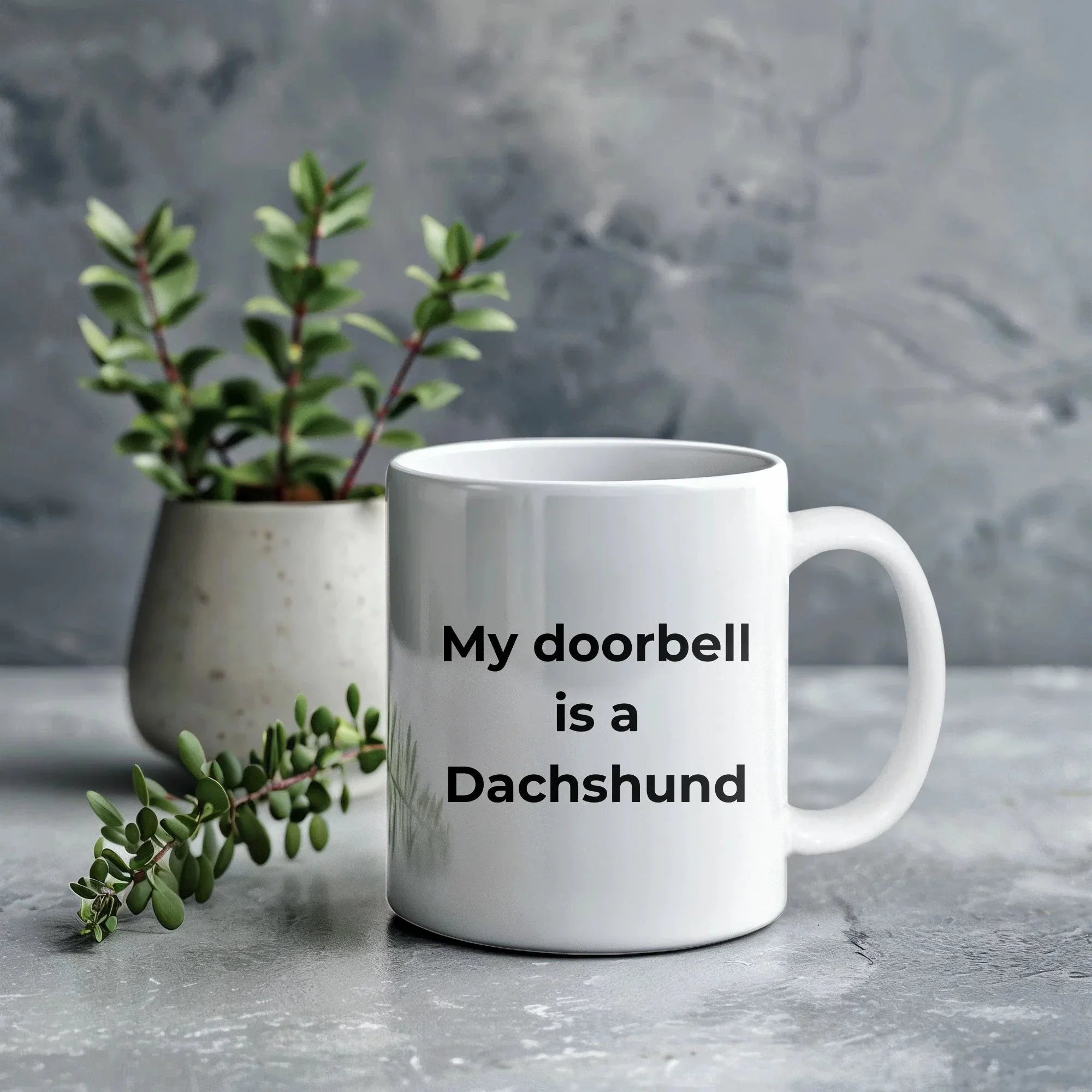 Funny Dachshund Coffee Mug - My Doorbell is a Dachshund
