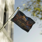 Never Forget 9/11 Double-Sided Memorial Flag – Eagle & Firefighter Tribute