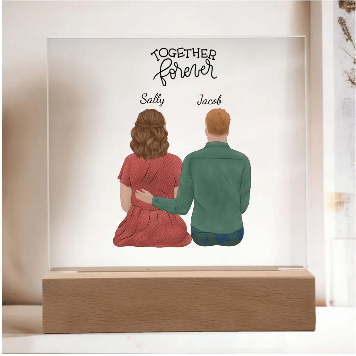 Custom Anniversary Acrylic Plaque Together Forever - Mallard Moon Gift Shop