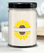 Sunflower Monogram Soy Scented Container Jar Candle