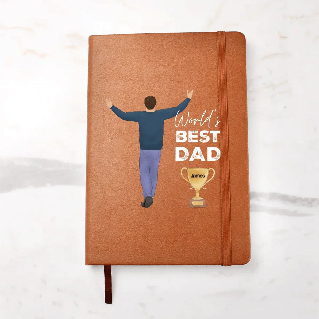 Dad Best Father Award Personalized Graphic Leather Journal