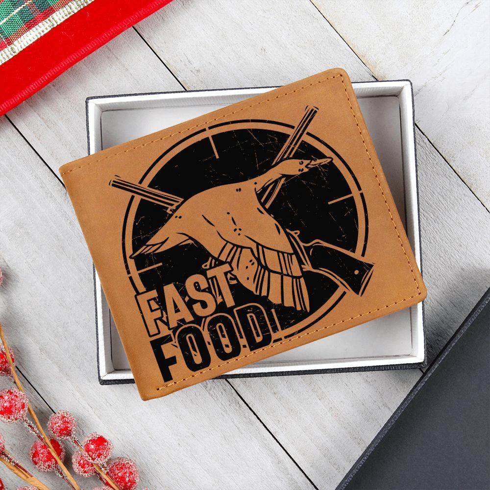 Duck Hunter Fast Food Leather Wallet
