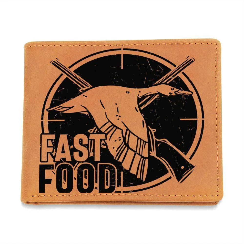 Duck Hunter Fast Food Leather Wallet