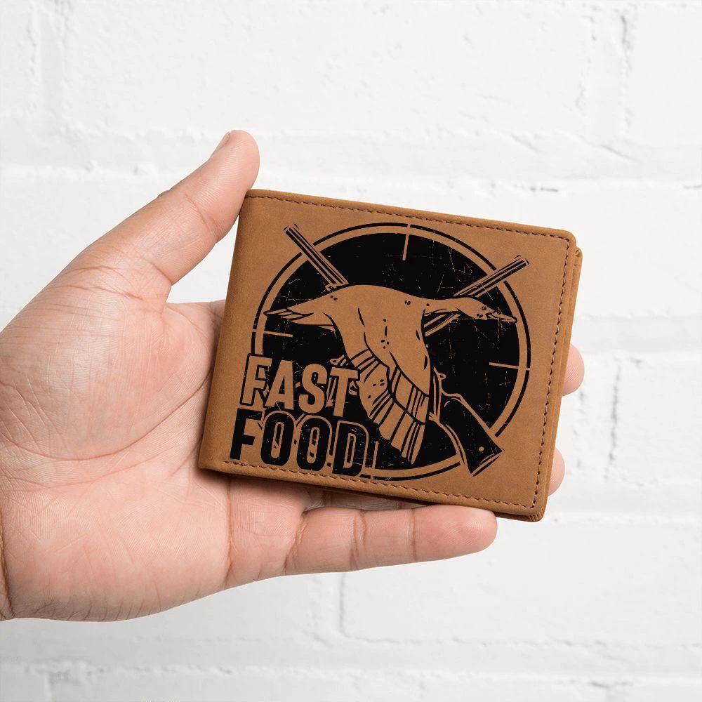 Duck Hunter Fast Food Leather Wallet