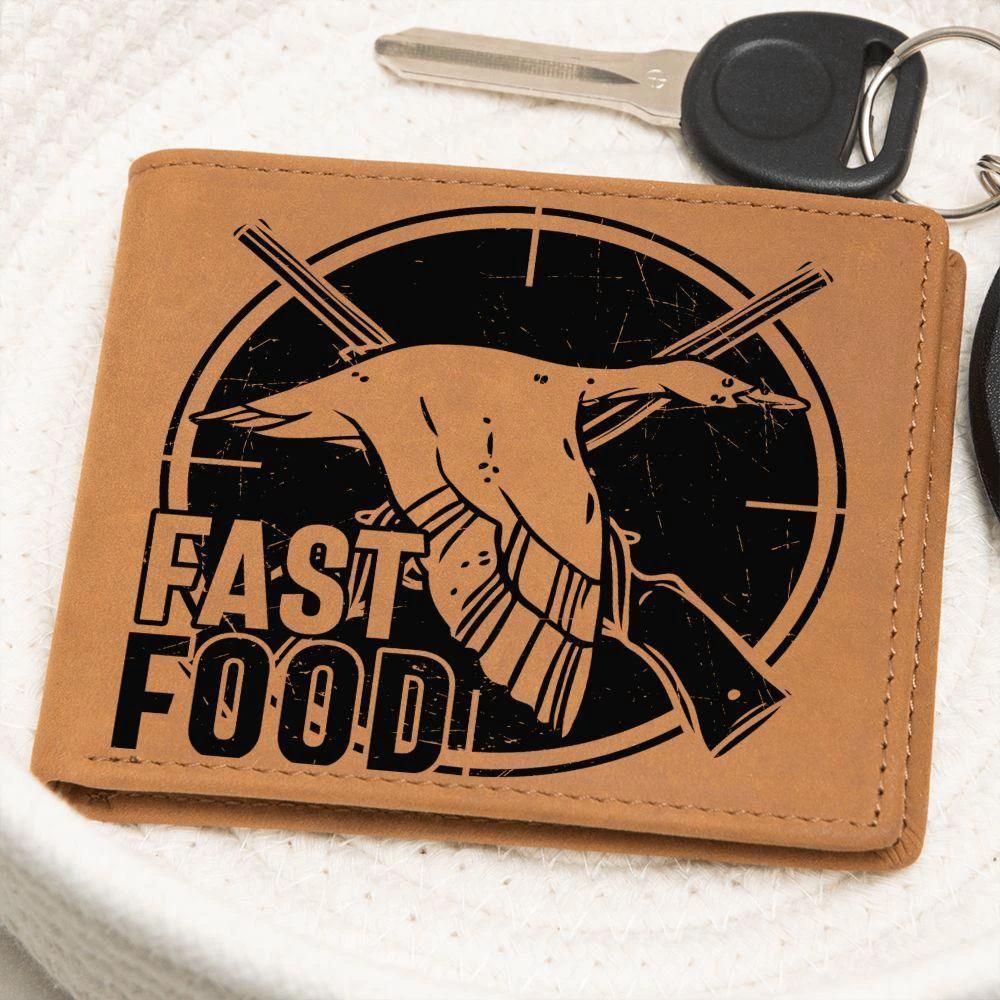 Duck Hunter Fast Food Leather Wallet