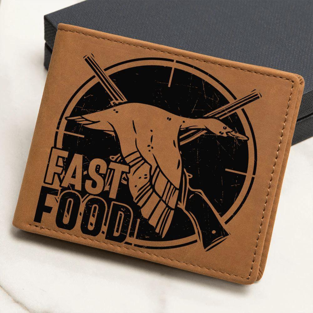 Duck Hunter Fast Food Leather Wallet