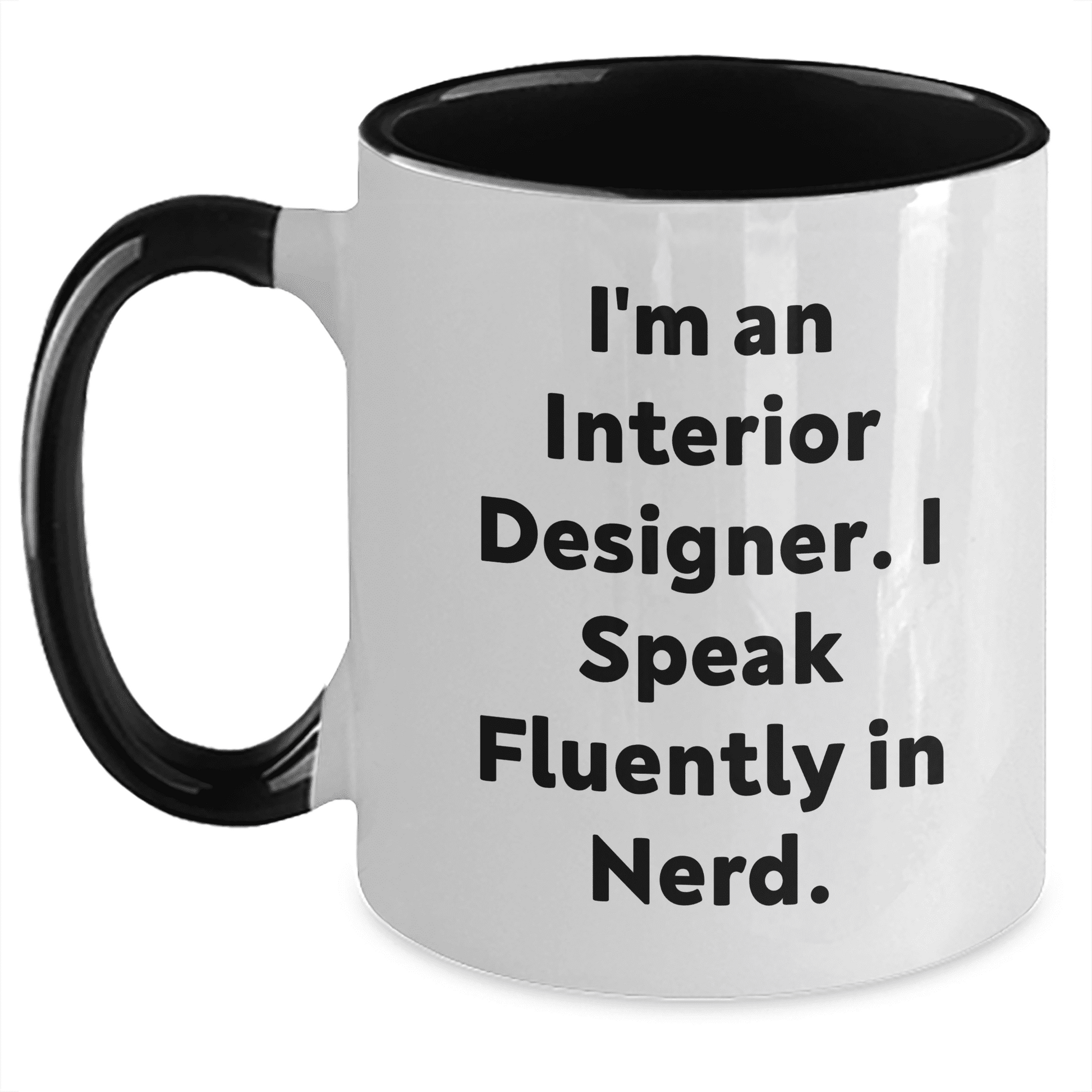 Funny Interior Designer Gifts I Speak Fluently In genius Two Tone Coffee Mug for Mom Interior Designer's Day Unique Gifts from Dad to Mom - Mallard Moon Gift Shop