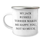 Funny Jack Russell Terrier Dog Gifts for Him from Men, Unique Christmas Camping Mug