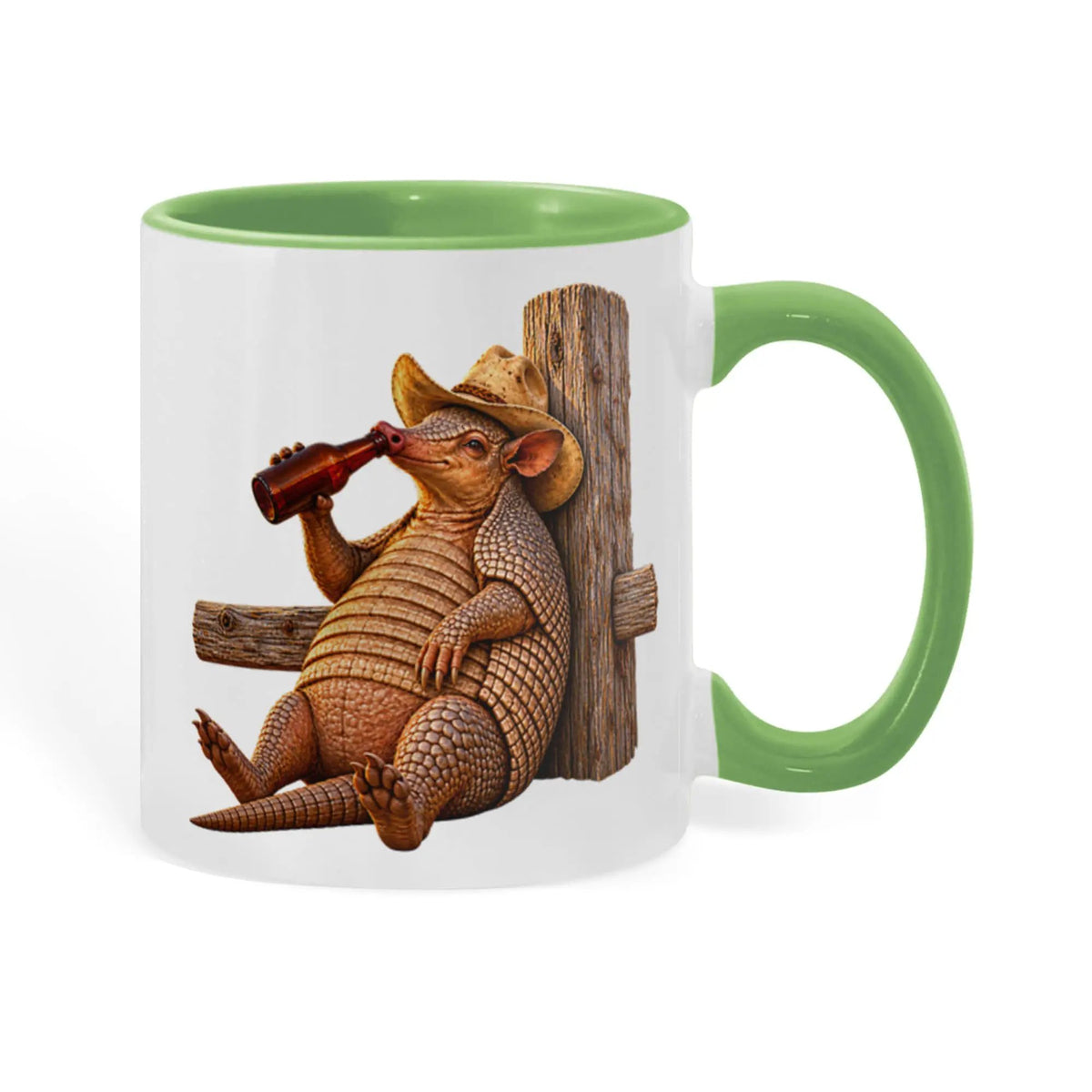 Cowboy Armadillo Accent Mug, Funny Texas Coffee Mug, Western Beer Lover Gift, Armadillo Gift for Him, Rustic Country Mug