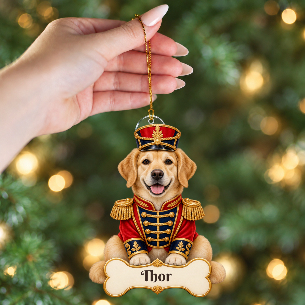 Personalized Nutcracker Dog Christmas Ornament from Photo, Custom Pet Portrait Acrylic Cutout, Nutcracker Soldier Holiday Dog Lover Gift