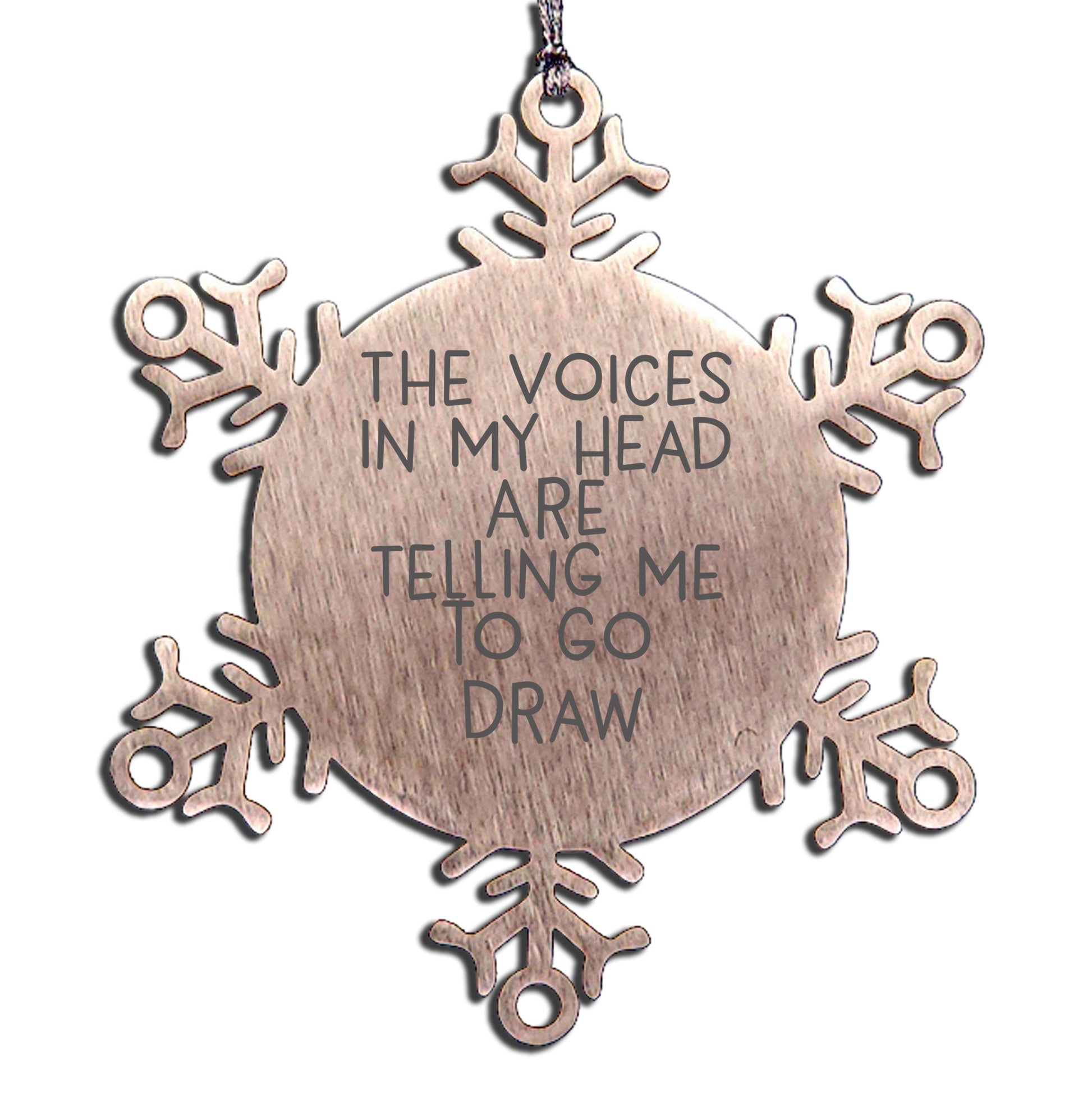 Funny Drawing Inspiration Snowflake Ornament Gifts for Artists Merry Christmas Unique Gifts from You to The Creative Soul in Your Life