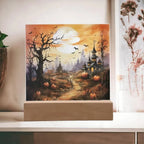 Eerie Mansion Estate: Acrylic Plaque Halloween Decor