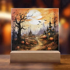 Eerie Mansion Estate: Acrylic Plaque Halloween Decor