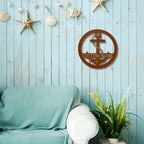 Elaborate Anchor Personalized Name Indoor Outdoor Steel Wall Sign Nautical Metal Art