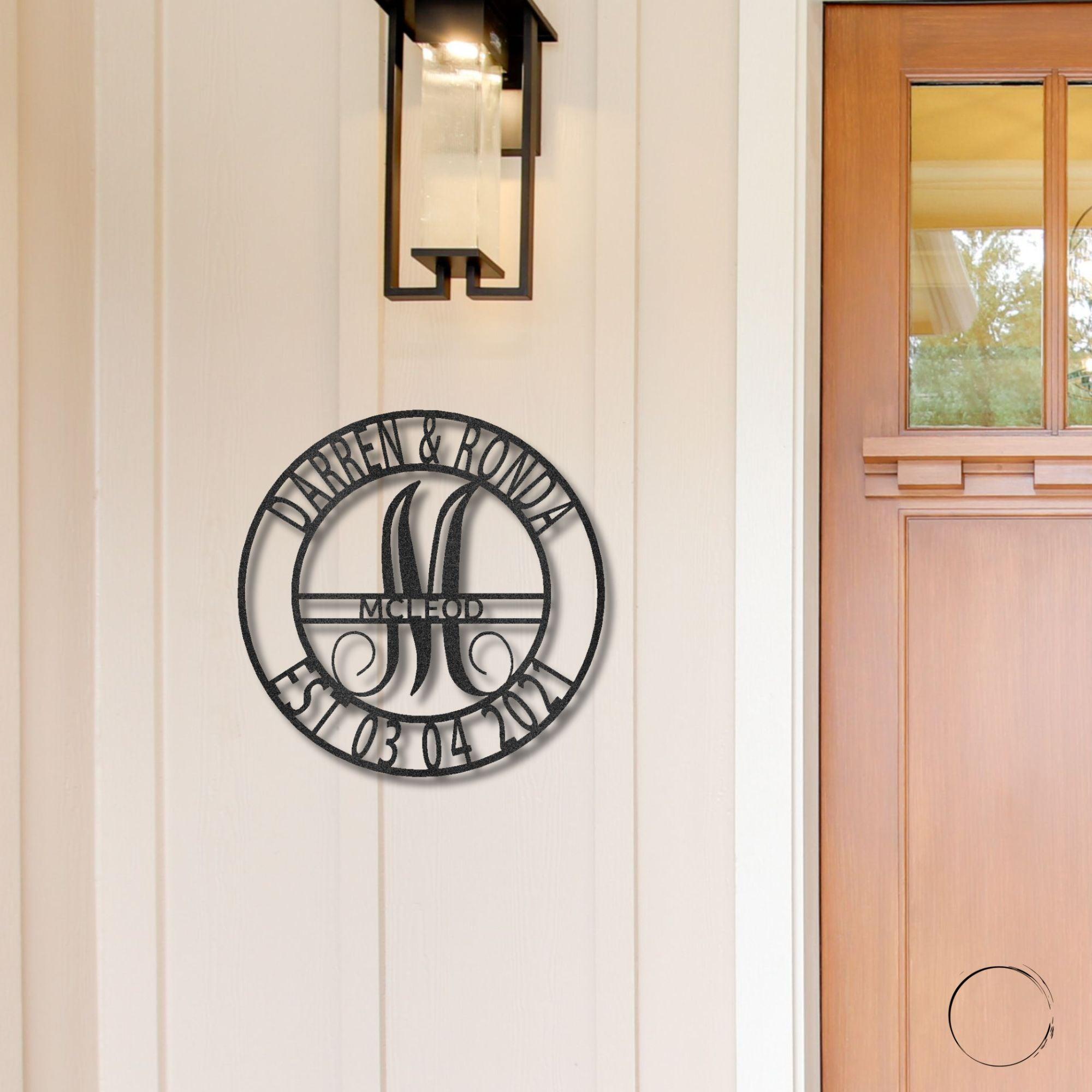 Elaborate Name Personalized Indoor Outdoor Steel Wall Sign Metal Art - Mallard Moon Gift Shop