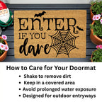 Enter If You Dare Doormat – Spooky Halloween Outdoor Coir Mat Décor