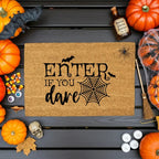 Enter If You Dare Doormat – Spooky Halloween Outdoor Coir Mat Décor