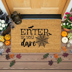 Enter If You Dare Doormat – Spooky Halloween Outdoor Coir Mat Décor