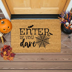 Enter If You Dare Doormat – Spooky Halloween Outdoor Coir Mat Décor