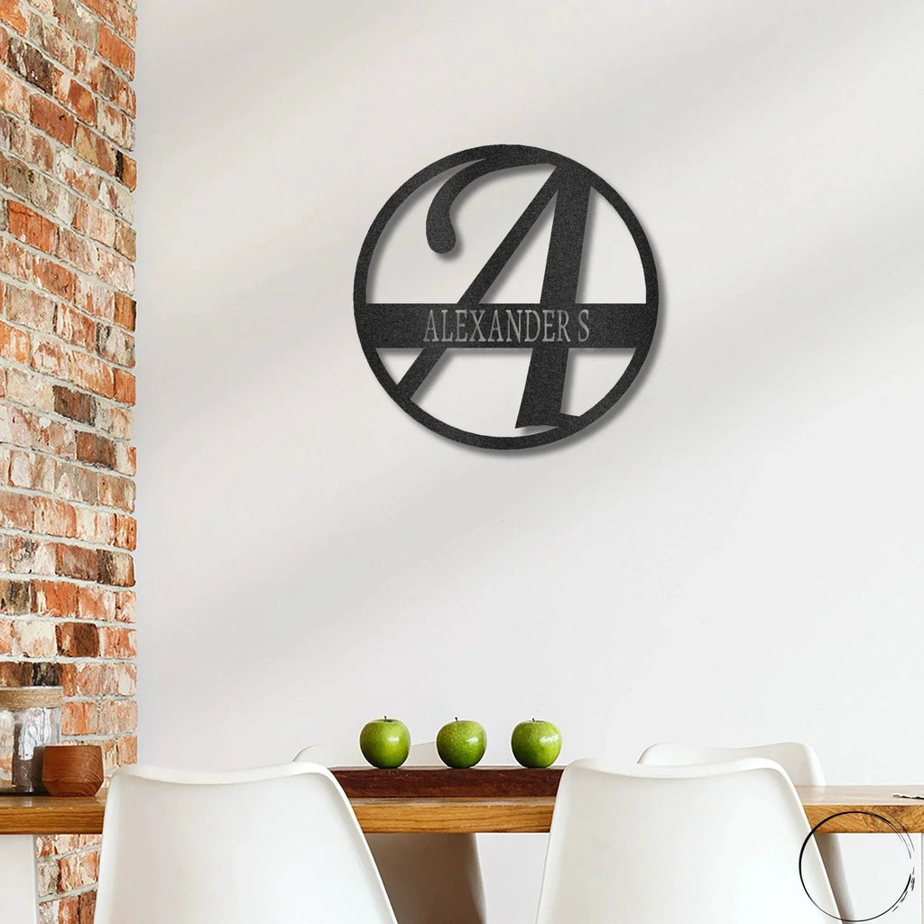 Exemplary Family Name Personalized Indoor Outdoor Steel Wall Sign Art