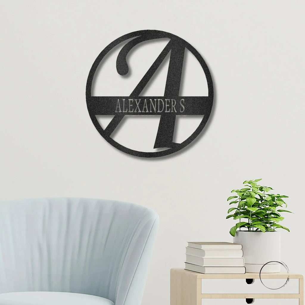 Exemplary Family Name Personalized Indoor Outdoor Steel Wall Sign Art