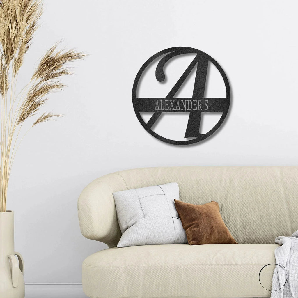 Exemplary Family Name Personalized Indoor Outdoor Steel Wall Sign Art