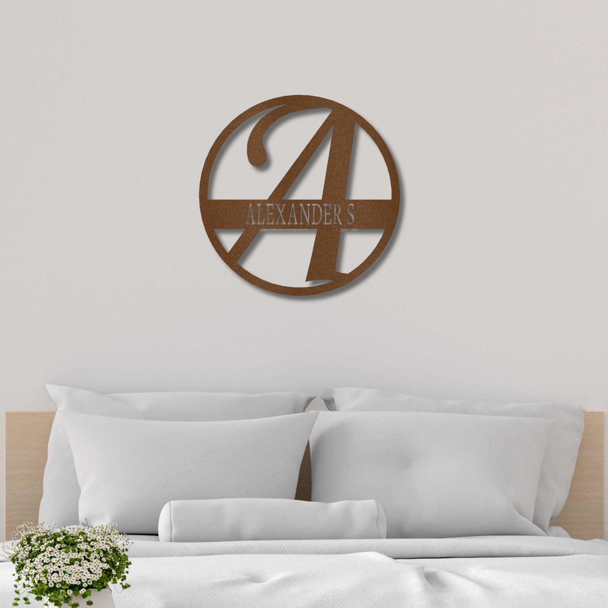 Exemplary Family Name Personalized Indoor Outdoor Steel Wall Sign Art - Mallard Moon Gift Shop