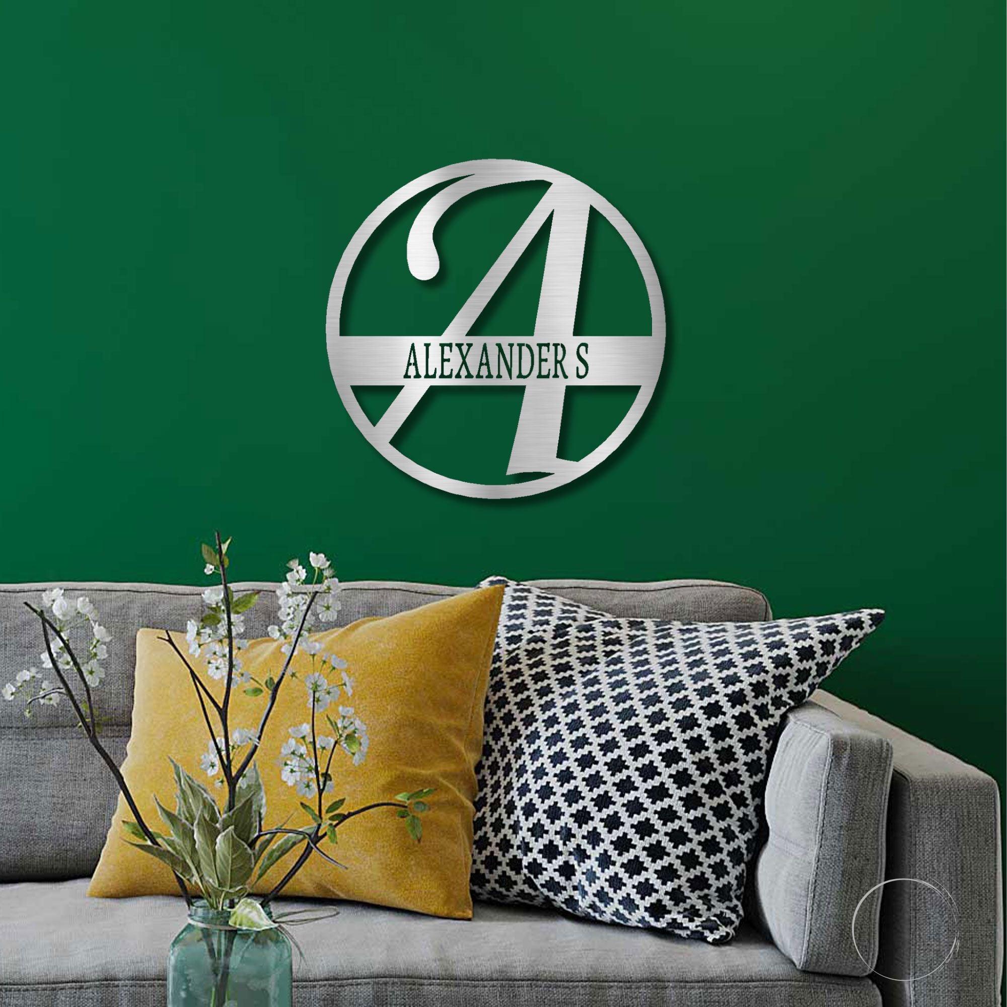 Exemplary Family Name Personalized Indoor Outdoor Steel Wall Sign Art - Mallard Moon Gift Shop