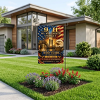 Never Forget 9/11 Double-sided Garden Flag, 250 Years of Freedom, 25 Years of Remembrance, September 11 Memorial, Patriotic Yard Decor