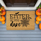 Enter If You Dare Doormat – Spooky Halloween Outdoor Coir Mat Décor