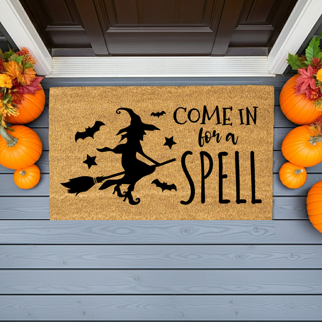 Come In for a Spell Doormat – Witch Halloween Outdoor Coir Mat Décor